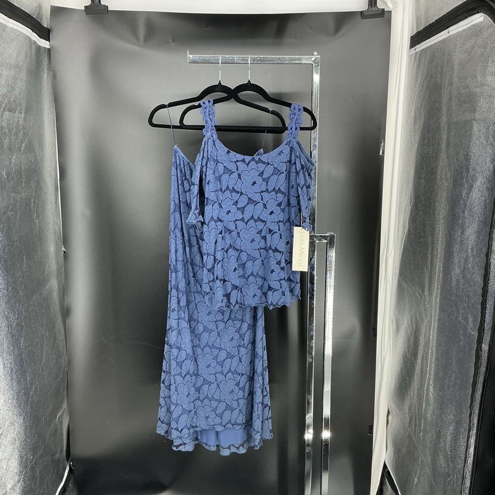 Asymmetrical Blue Lace Dress